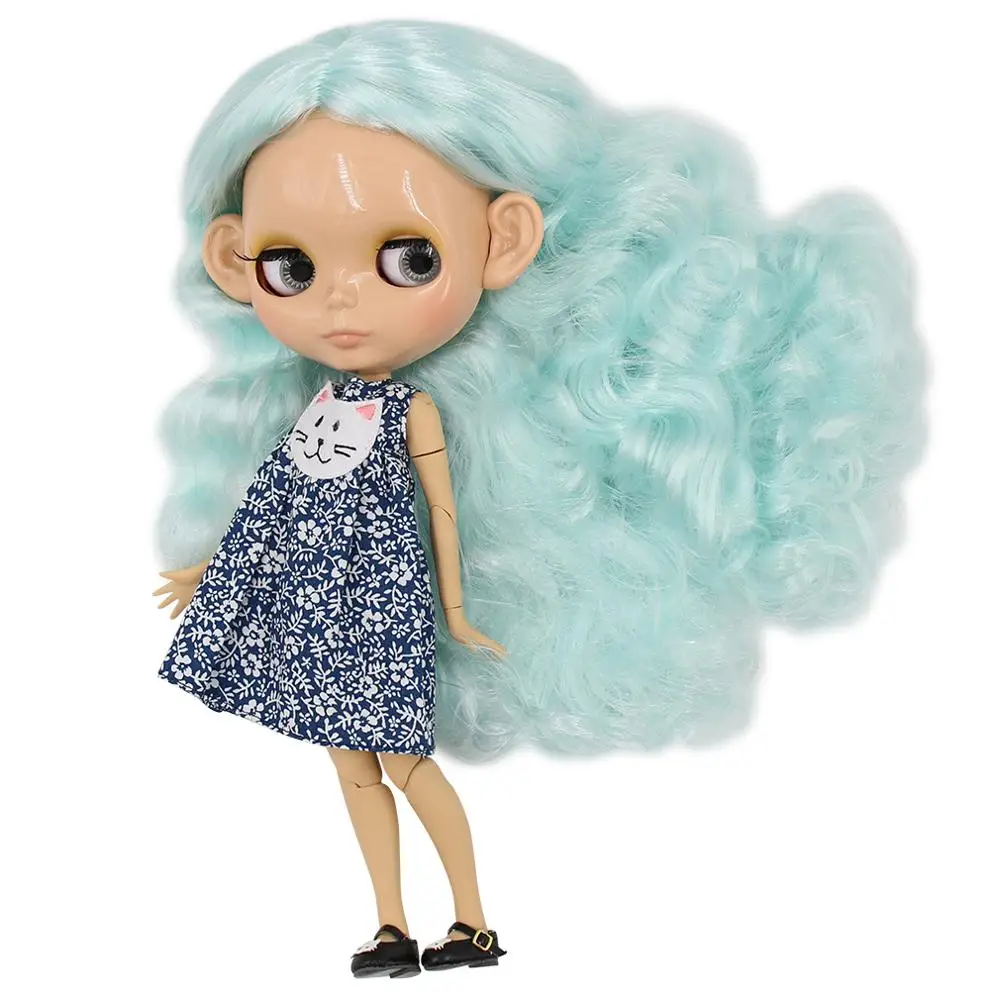 Кукла ICY DBS Blyth 1/6 bjd шарнирная кукла для тела из кожи загара бледно голубые волосы