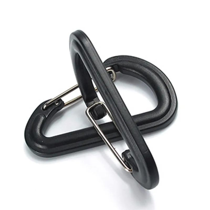 

Plastic Steel Quick - release Hook Key Chain D-shape Climbing Buckle for Hanging Articles on the Mountaineering Bag Externally