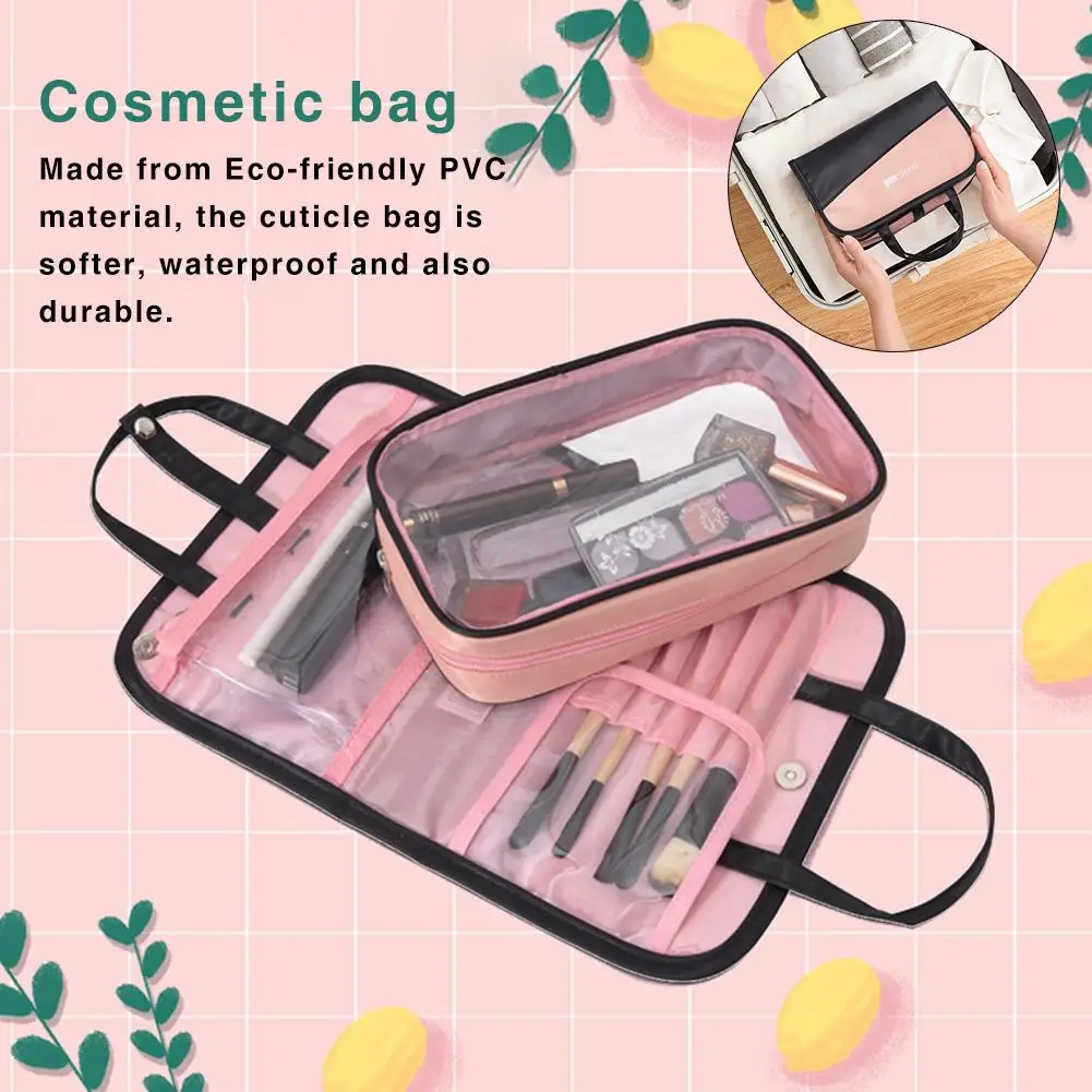 Цвет подходящая косметическая сумка для хранения один комплект мойки мешок косметичка из ПВХ женский макияж путешествия портативный