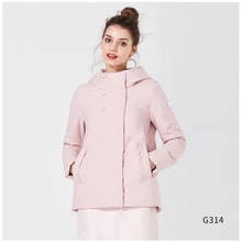 ICEbear Girls Spring Jacket 2018 Double Breasted Thin Casual Cotton Padded Jackets Polyester Slim Short Hooded