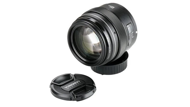 Объектив Yongnuo 100 мм F2 с большой апертурой AF/MF Средний телеобъектив Prime Lente Macro YN100mm объектив для камеры Nikon D7200 D7100 D7000