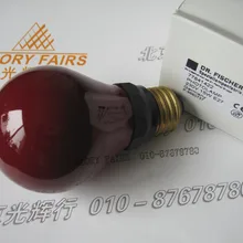 DR. FISCHER 230V15W E27 фотолампа, CT DR darkroom red safelight, P-9660737, 77841422 фотолампа, 220V 230V 240V 15W круглая лампа