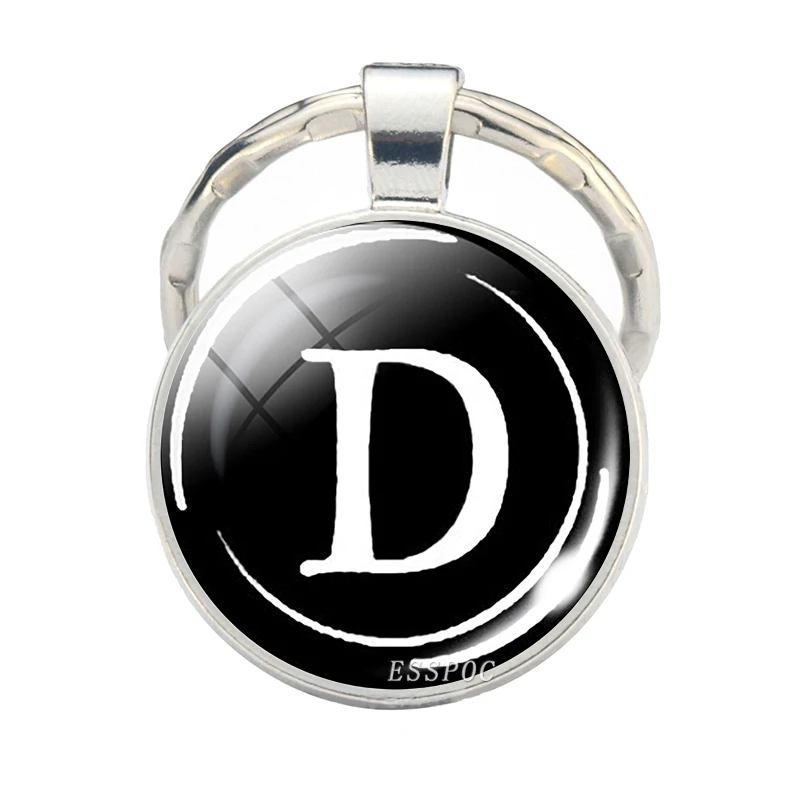Алфавитная цепочка для ключей, кольцо 26 Английских Букв, брелки с именем, автомобильный кошелек, сумки, аксессуары для девушек, женщин, мужчин