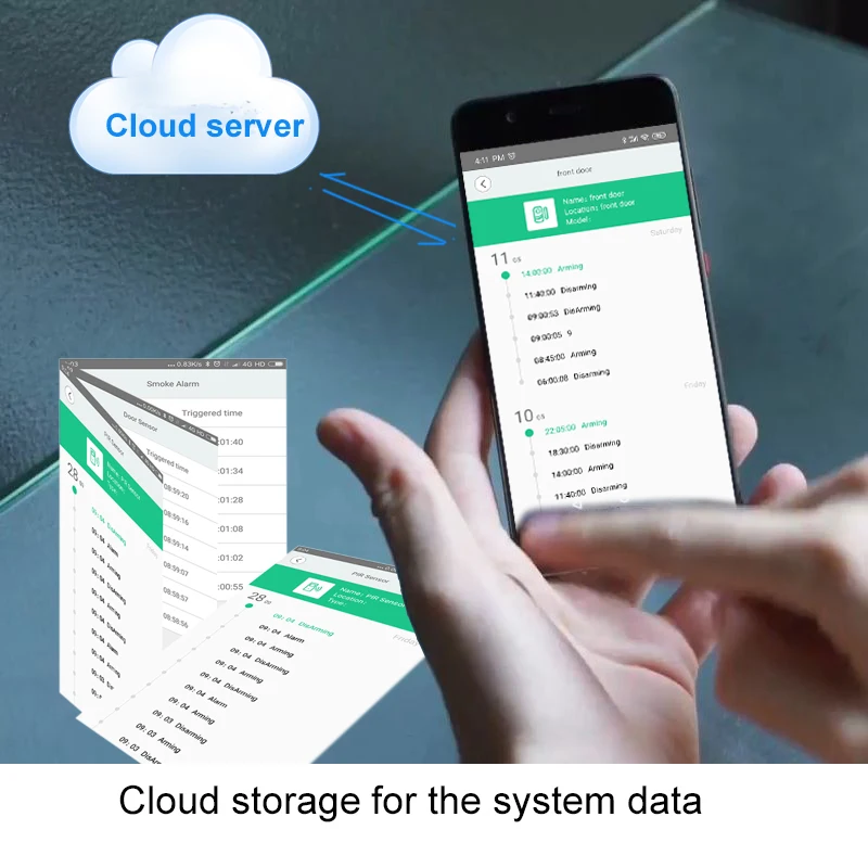 Wofea WIFI RF Gataway casa Sistema de alarma de seguridad DIY KIT de IOS y Android Smartphone App smart host V10