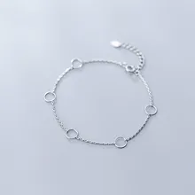 Серебро 925 пробы женские Модные Двухрядное ювелирное изделие из бисера браслет 16 см для девушек; Прямая