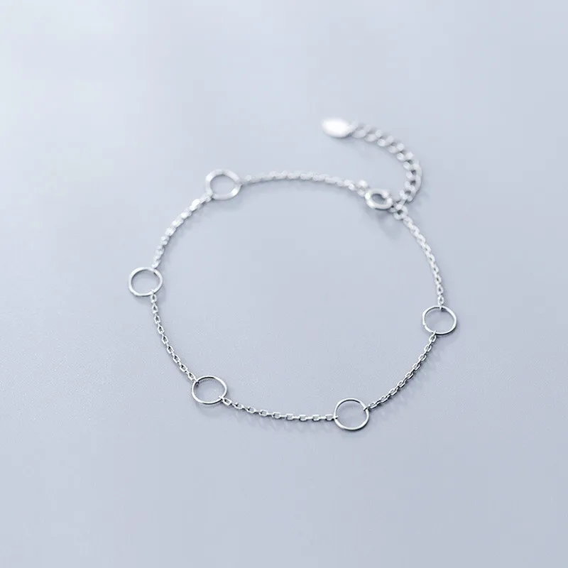 

100% 925 Sterling Silver Fashion Women's Jewelry Double Layer Beads Bracelet 16cm For Gift Girls Lady Drop Shipping