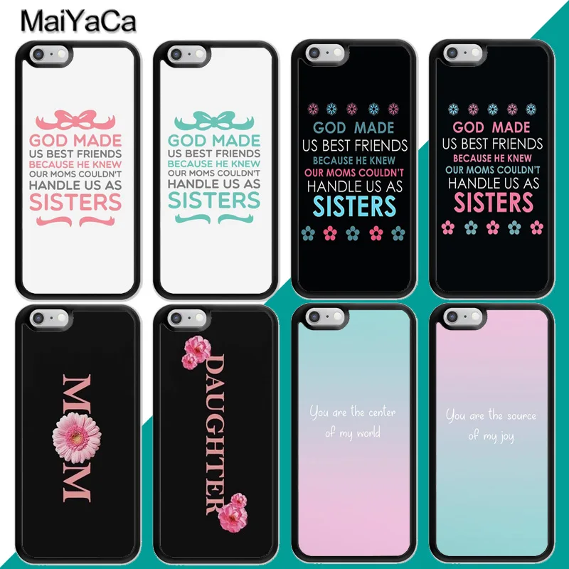 

MaiYaCa BFF Best Friend Sisters God Made Us Case For iphone XR XS MAX 11 Pro MAX X 6 6S 7 8 Plus 5 5S Back Cover Shell