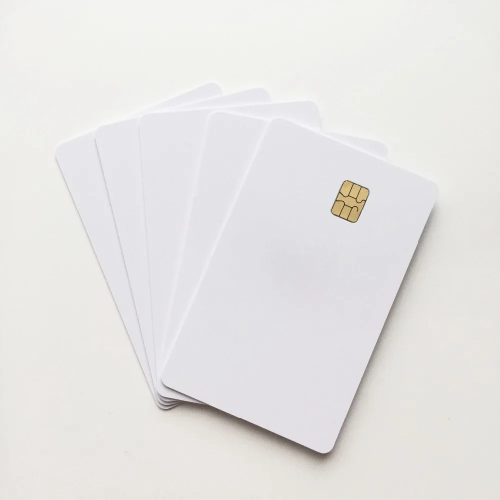 

100X/lot Blank inkjet contact SLE4442 chip pvc card for membership card business card printing by Epson or Canon inkjet printer