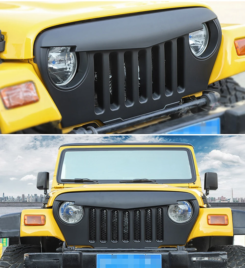 BAWA гоночные решетки для Jeep Wrangler TJ 1997 1998 1999 2000 2001 2002 2003 2004 2005 2006 tj из АБС-пластика на переднюю решетку, аксессуары для решетки