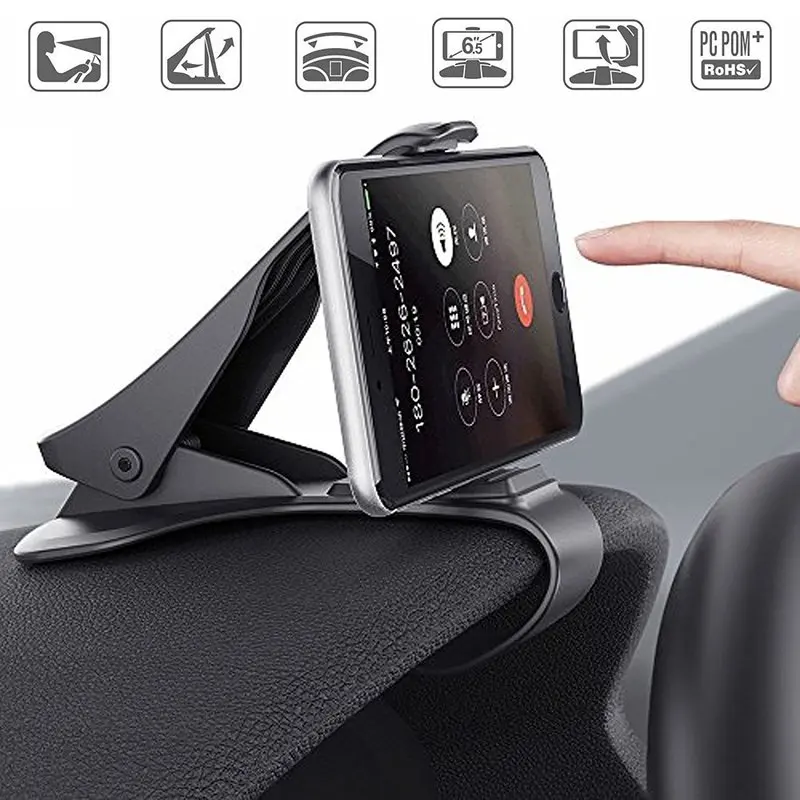 

6.5inch Universal Dashboard Car Holder HUD Design Adjustable Phone Mount for iPhone X 7 6 plus Samsung Note 8 S9 s7 P20