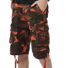 018 Горячие мужские большие размеры камуфляжные шорты 5 очков брюки с несколькими карманами повседневные брюки мужские брюки