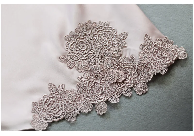 Sexy Silk Lace Sleepwear Dress Women Summer Solid Satin Nightgown Spaghetti Strap Sleeveless Nightwear Lingerie Sexy Night dress (14)