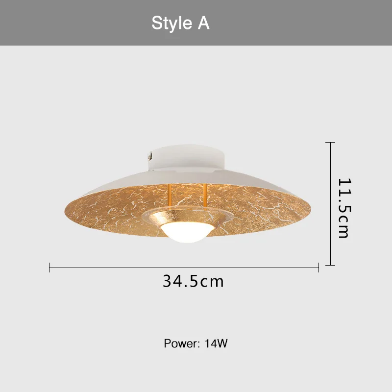 Скандинавский пост-современный ультра-тонкий Креативный светодиодный потолочный светильник из золотой фольги, простые современные индивидуальные лампы в форме гостиной - Цвет корпуса: Style A