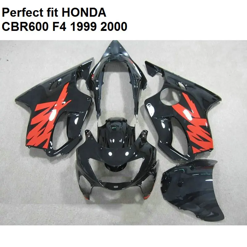 100 fit injection fairings for Honda CBR 600 F4 1999 2000 black