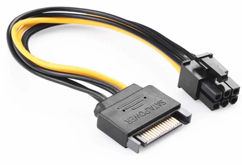 SATA power port 15p male to 6P female power extension cablein Wiring Harness from Home