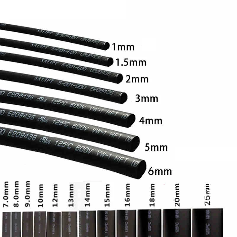 Трубка термоусадочная 40/50/60/70/80/90/100/120 мм 8 размеров|cable sleeving kit|cable sleevewire sleeve |