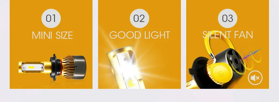 Hlxg 2Pcs 8000K Bule White H7 Led H4 H11 Mini 9005 HB3 9006 HB4 12000LM 72WSet Headlight bulb H8 H9 luces led para auto 12V 24V (3)