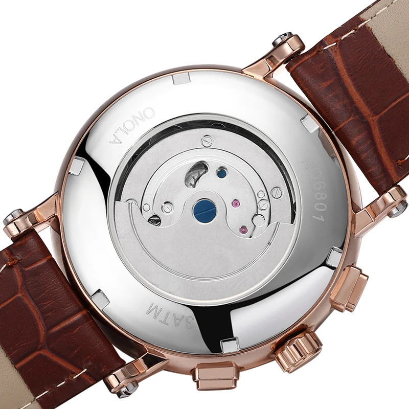 Montre Homme، وهي ساعة ميكانيكية أوتوماتيكية من طراز Oonola للذكور، وهي ساعة متنقلة على عجلات رياضية