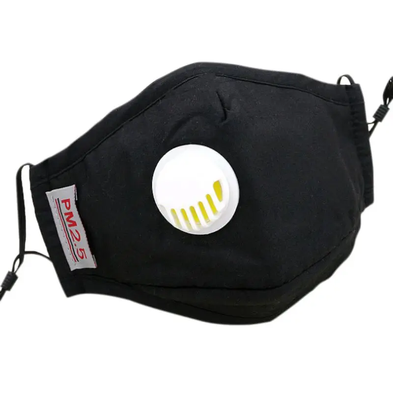 Unisex adulto PM2.5 la boca de algodón máscara reemplazable filtro de aire de carbono de camuflaje impreso Color sólido boca mufla respirador
