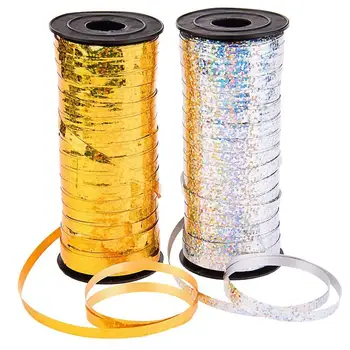 

Balloons Ribbons Laser Ribbon Birthday Gifts DIY Packing Wedding Decoration Foil Satin Ribbons Accessories for Party Decoration