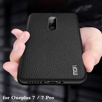 

MOFi for Oneplus 7 Case 7 Pro Cover for One Plus 7 pro Case Back Oneplus7 Coque TPU PU Leather Soft Silicone 1+7 7pro Full