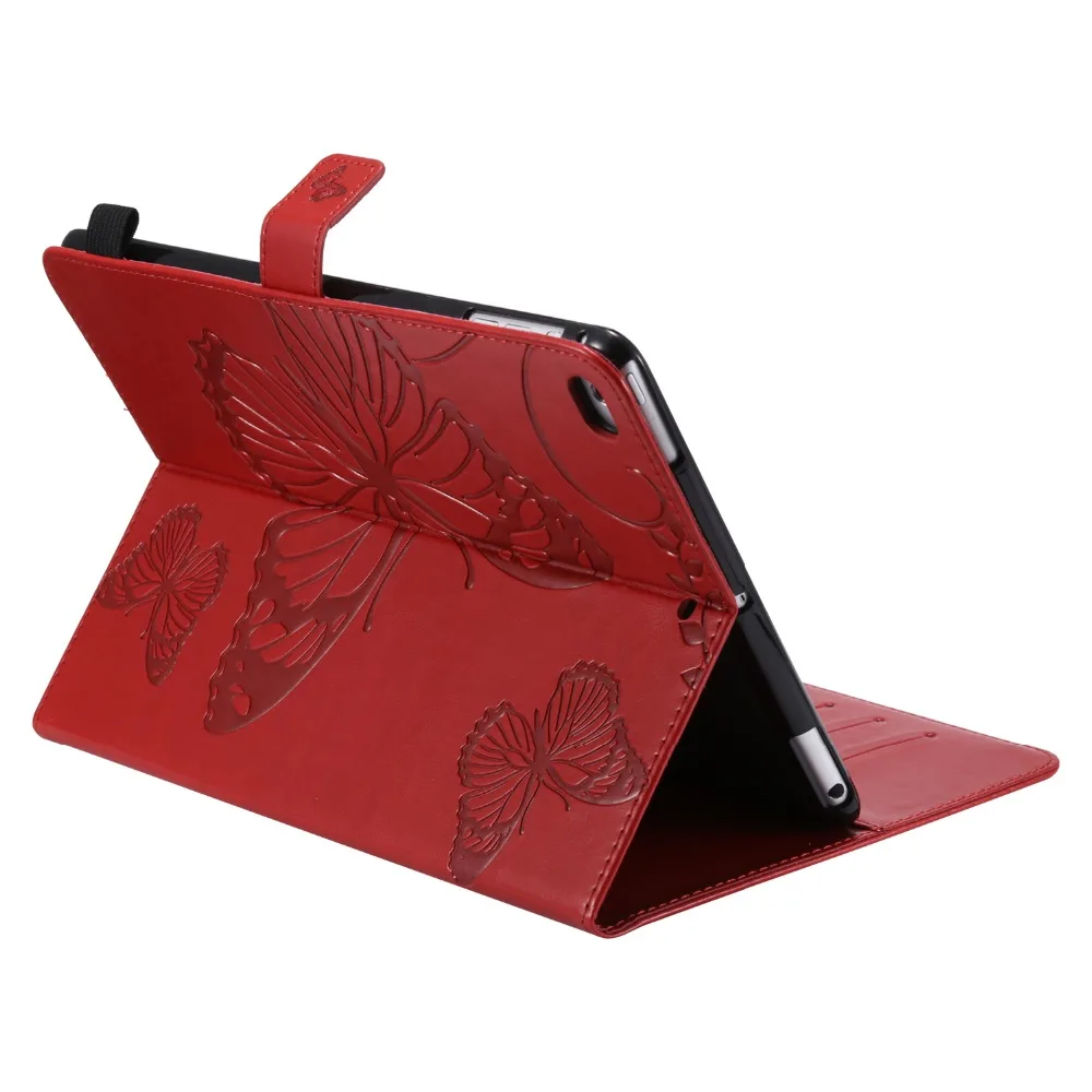 Для Coque iPad 9,7 Чехол элегантный бабочка кожаный бумажник Folio Kickstand чехол для iPad 9,7 дюймов слот для карт планшета