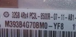 

Memory M393B4G70BM0-YF8 32G 4RX4 PC3L-8500R 1066 ECC REG one year warranty