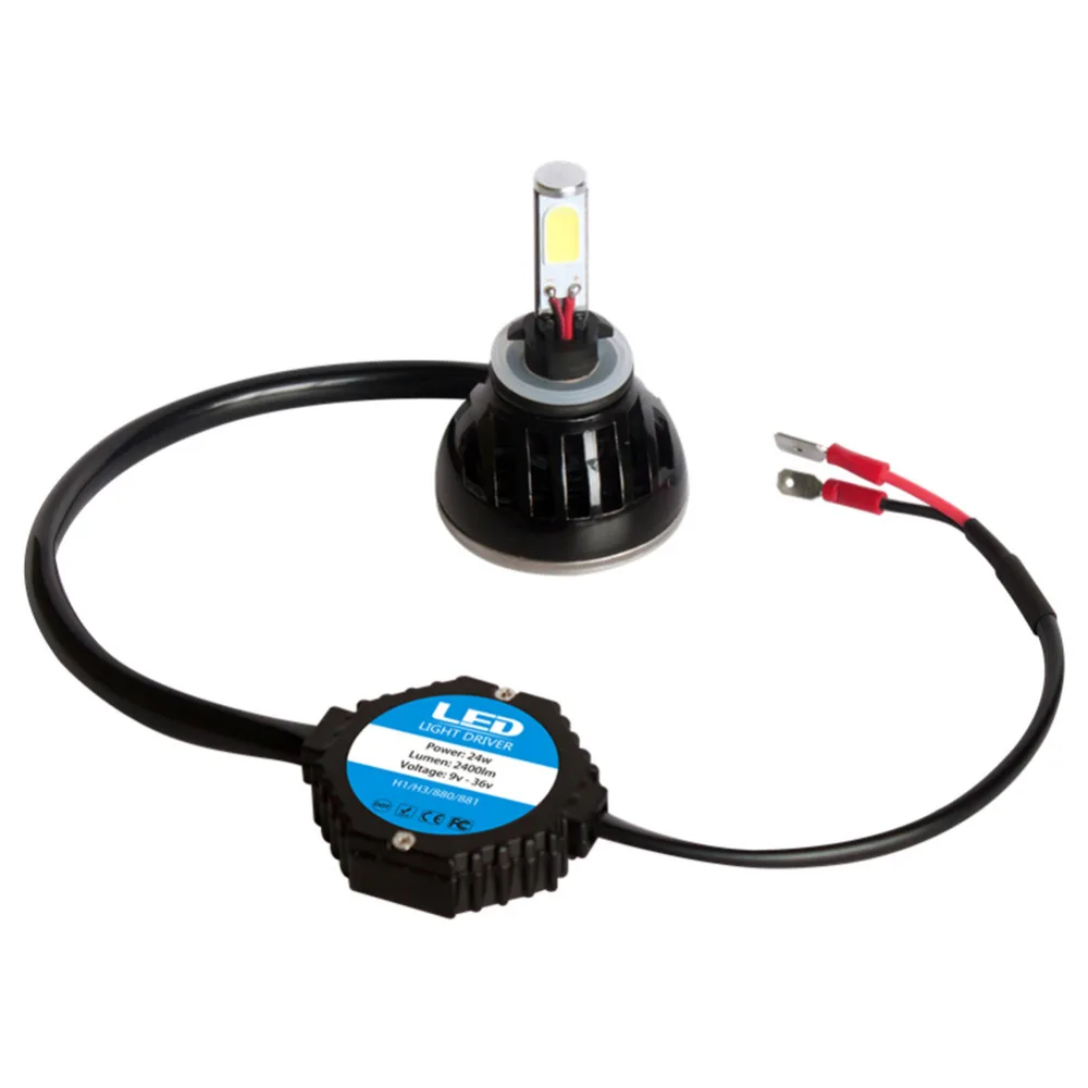 

24W 2400LM 880/881 COB LED Headlight Light Fog Light 12V 24V Car Upgrade Conversion Bulb Beam Kit 6000K White Freeshipping