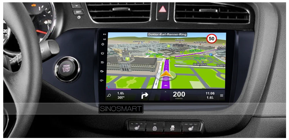 Sale Sinosmart  Android 8.1 2Din IPS/QLED 2.5D screen car gps radio navigation player for Kia Ceed Left/Right driving 2013-2016 14