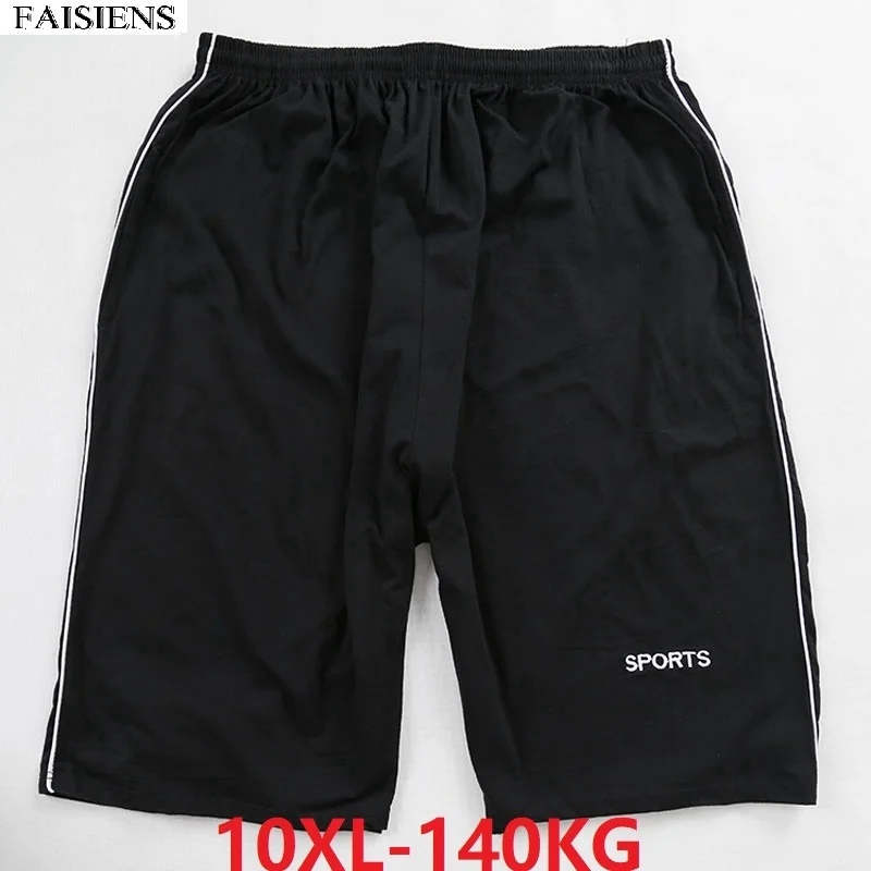 8XL 9XL мужские плюс размер большие шорты оверсайз 10XL летние эластичные с высокой талией повседневные свободные 58 60 62 64 черные эластичные спортивные шорты
