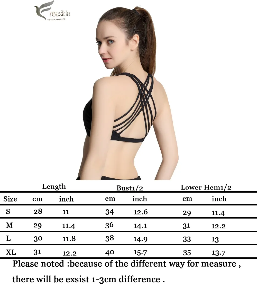Zhangyunuo Women Yoga Bra High Impact Sports Bra Gym Padded Strappy Workout Cropped Top Fitness Running Vest