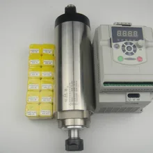 Фрезерный шпиндель с ЧПУ ER20 2.2KW шпиндель воздушного охлаждения+ 1 шт. 2.2KW VFD инвертор+ 12 шт. ER20 цанги