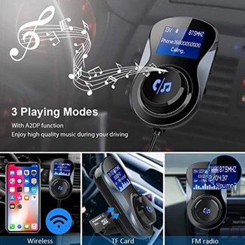 

Bluetooth FM Transmitter Free Hand Audio Car Mp3 Player Wireless FM Modulator Handsfree Bluetooth Car Kit with LCD Display