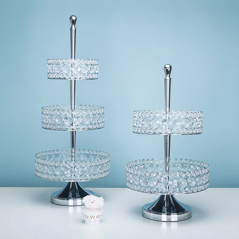 Gorgeous Crystal Cupcake Stand Mirror Face 2 3 Tiers Silver Cake Gorgeous Crystal Cupcake Stand Mirror