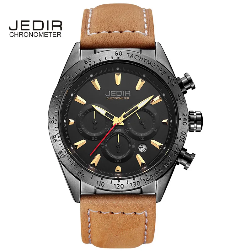 

JEDIR reloj hombre Military Watch Black Mens Watches Alloy orologio Wristwatch 3D Big Face relogios masculino esportivo