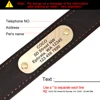 Genuine Leather Dog Collar Personalized Dog Nameplate Collars Pitubull German Shepherd Large Dogs Tag Collars Rich Brown ► Photo 2/6