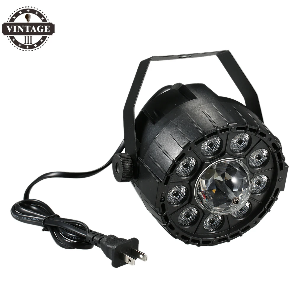 

Antikue RGB Stage Light LED Crystal Magic Rotating Ball Mini RGBW Disco Ball Par Lights DMX 512 Dream Color DJ Show Party