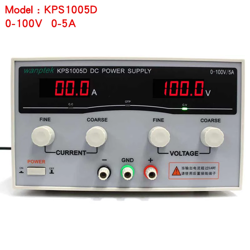 

High quality Wanptek KPS1005D High precision Adjustable Display DC power supply 100V/5A High Power Switching power supply
