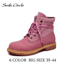 Big Size 34-44 Autumn/Winter boots Women Ankle Boots Genuine Leather Round top Short Boots Women’s Martin boots