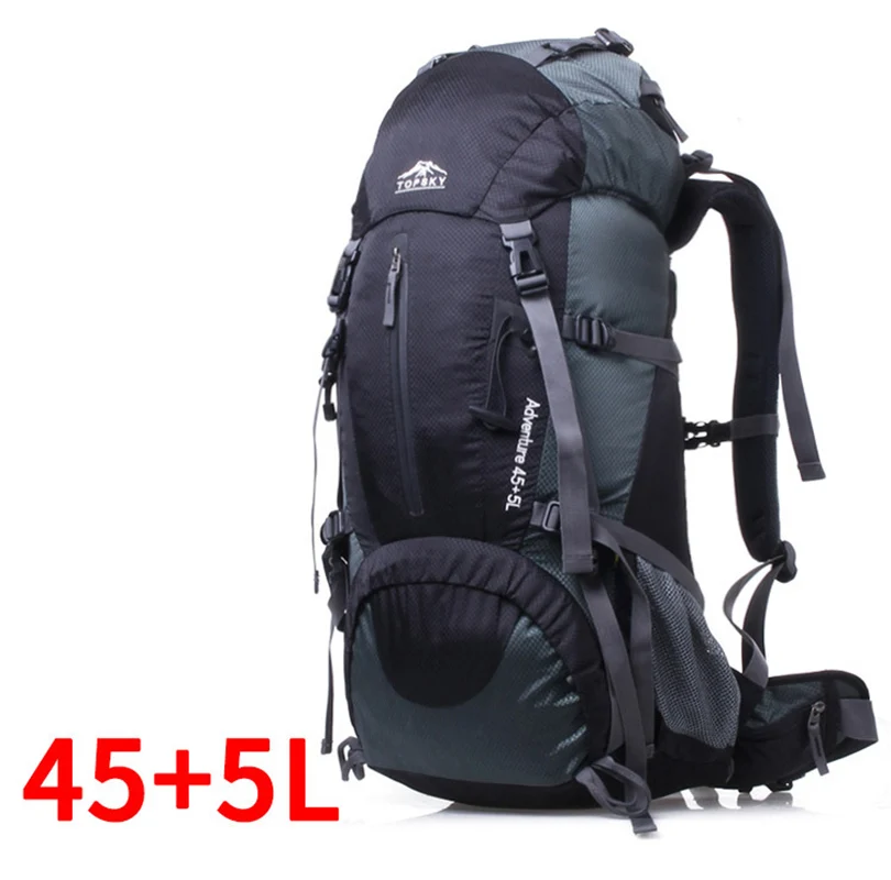 40L-60L походный рюкзак для походов на открытом воздухе многофункциональная внешняя рама сумка для альпинизма рюкзак рюкзаки дорожная спортивная сумка - Цвет: black 50L