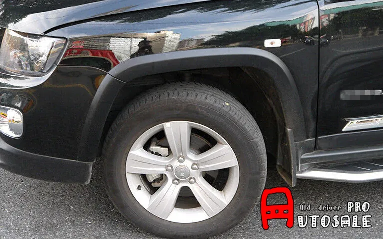 Для Jeep Compass 2011- черный Крыло вспышки колеса арки тела двери удлинительные Комплекты 10 шт
