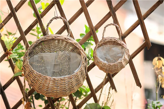 Ivy Leaf Garland Plant Hanging Baskets Wicker Hand Woven Wall Ivy Leaf Garland Plant Hanging Baskets Wicker Hand Woven Wall Mounted Vertical Garden