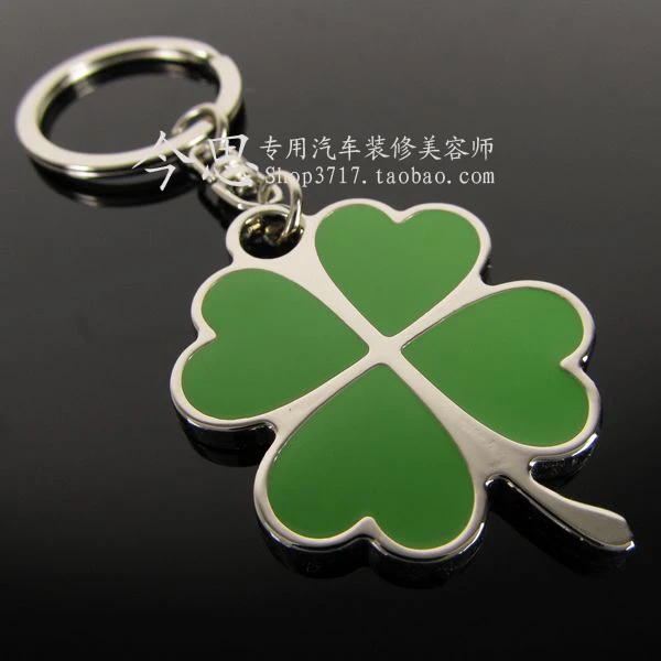 Классический Зеленый брелок с четырехлистным клевером для ключей|key ring key chain|key