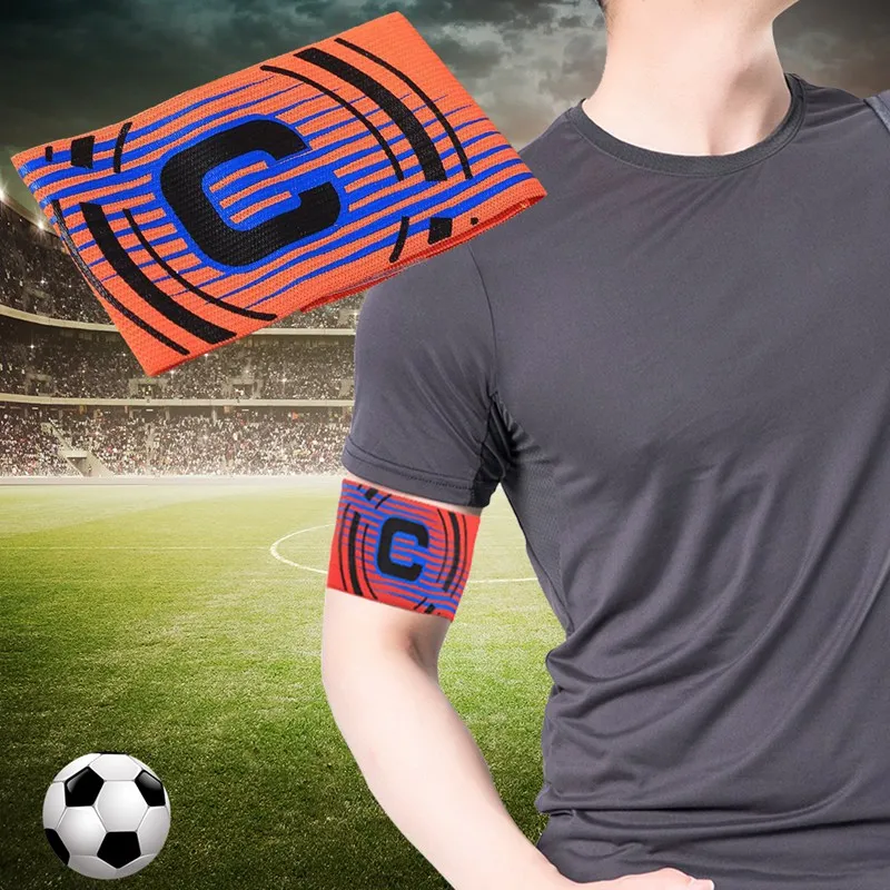 Капитан повязки Красочные Футбол гибкие спортивные регулируемые плеер полосы футбол профессиональные принадлежности