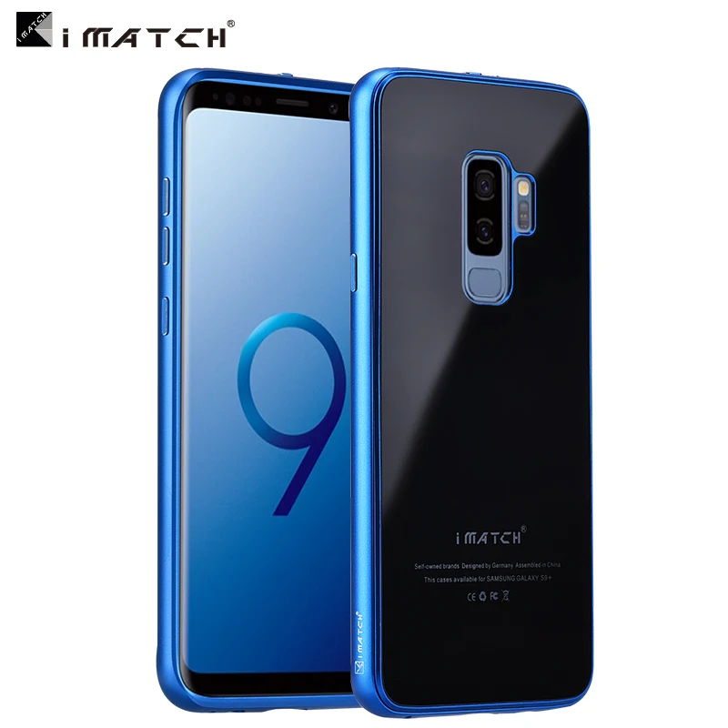 iMatch Aviation Aluminum Alloy Metal Bumper Tempered Glass Back Cover Case for Samsung Galaxy S9 & Samsung Galaxy S9 Plus