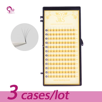 

J&S Natrual 0.07mm D Curl Super Thickness Faux Silk Lashes 4D Mink Fake False handmade Eyelashes Makeup Eyelash Extension