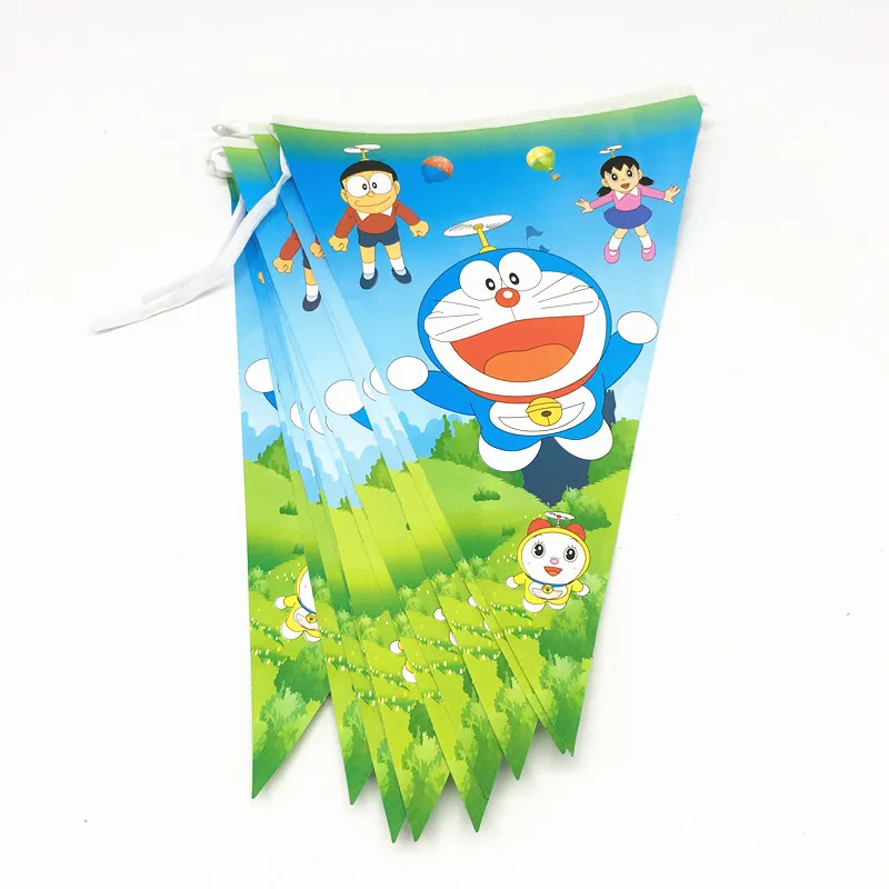 10pcs Doraemon party banners Doraemon theme birthday party supplies
