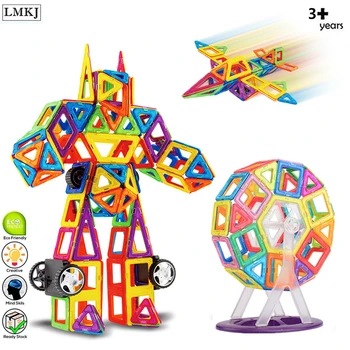 

DIY Big Size Magnetic Designer Construction Model Set Building Blocks Magnets Accessory Bricks Kids Education Toys For Children