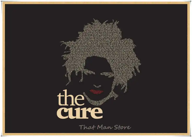 The Cure Rock Band музыка крафт-бумага плакат гостиная столовая настенные декоративные картины 30*21 см - Цвет: Темно-серый