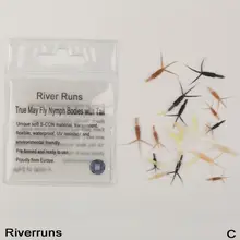 Riverruns реалистичные мух 24 шт./пакет может летать Нимфа тела, удлиненное сзади, 4 цвета 3 Размеры